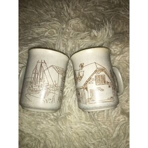 Collection Manoir coffee mugs, shipyard, Coree Collection, 2 mugs‎